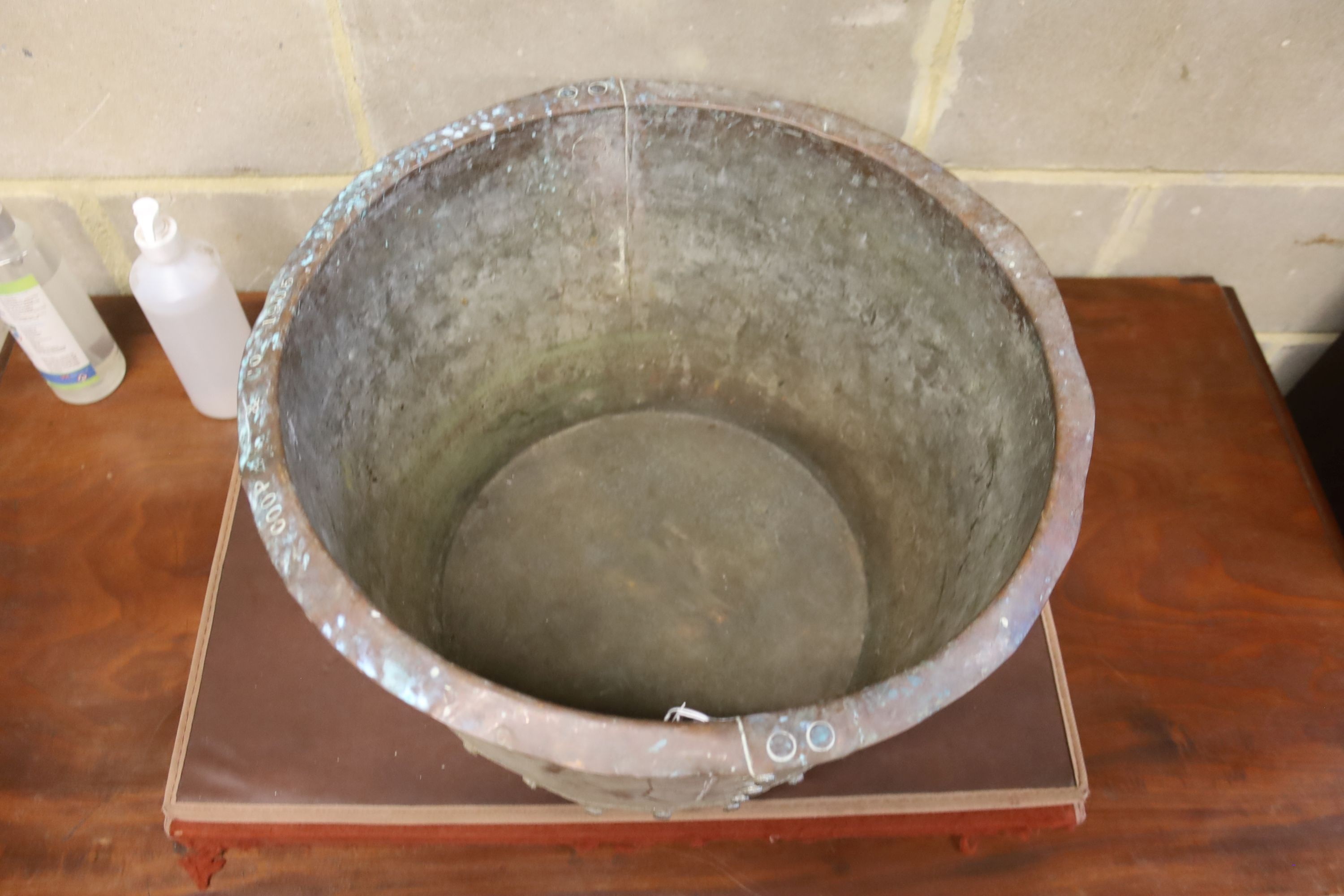 A Victorian copper copper stamped Cooper & Co., diameter 43cm